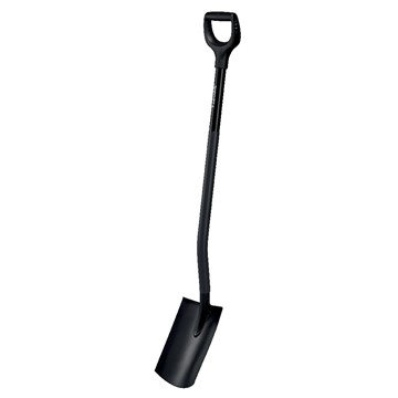 Fiskars SPADE COMFORT HALVRUND SVART