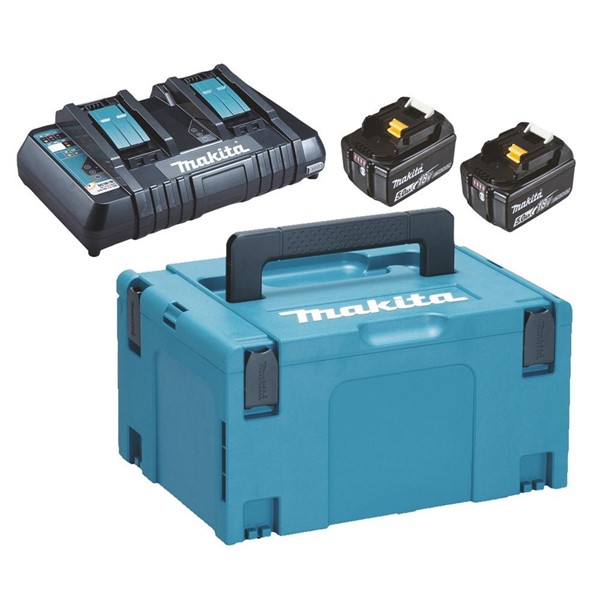 Makita BATTERIER MAKPAC 2X18V 5,0AH OCH LADDARE