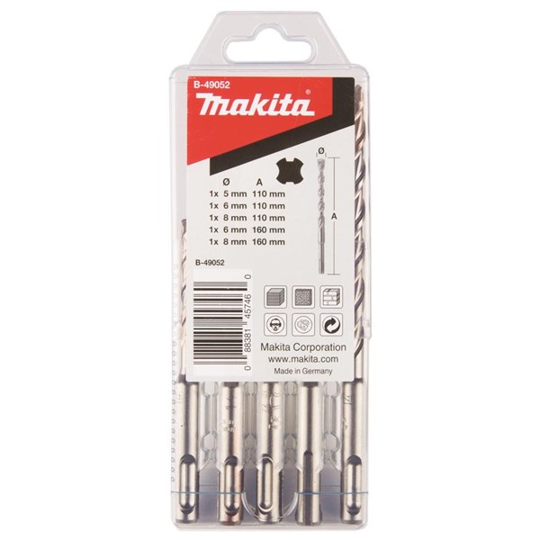 Makita BETONGBORR SDS+ 5-PACK 2SKÄR STRL 5,6,8MM