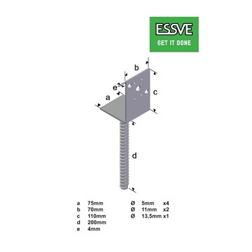 ESSVE STOLPSKO TYP L FZV 75X70X110X4,0/200