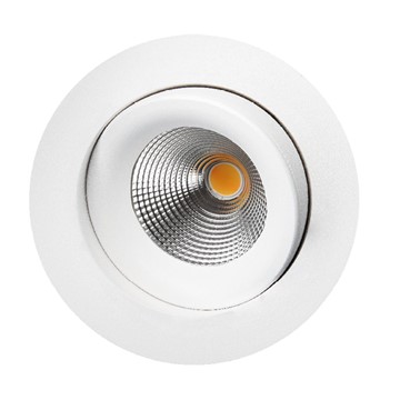 Gelia DOWNL LED 9W VIT IP44 3000K VINKLINGSBAR 30° INKL DRIVDON