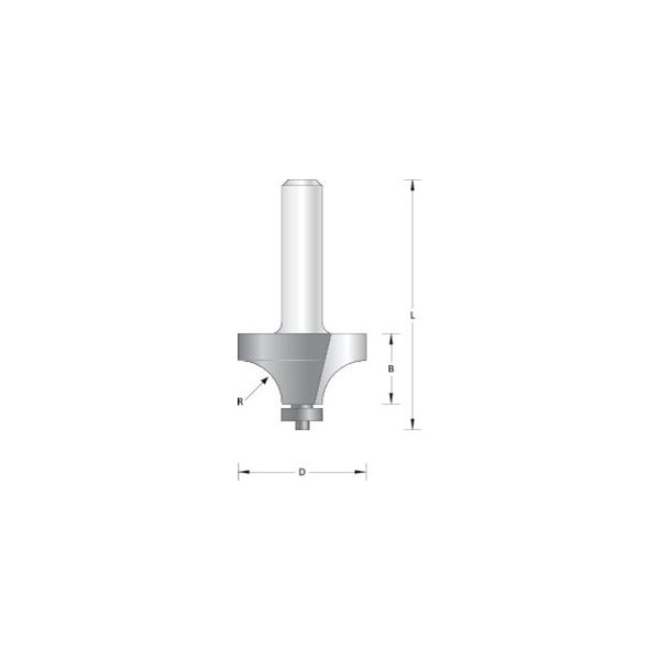 HiKOKI Power Tools AVRUNDNINGSFRÄS 28,6MM M/STYRN HIKOKI 8MM SKAFT HÅRDMETALL