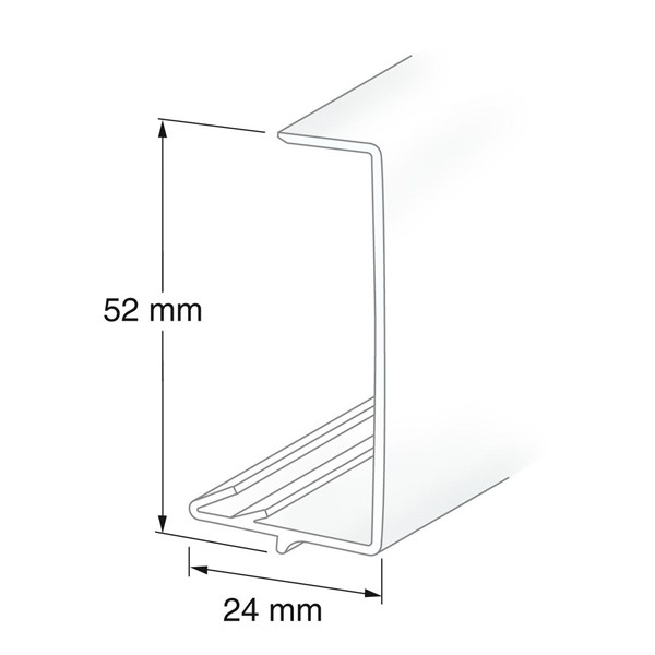 Duri FODER 52 X 24 MM VIT 2150MM P679 1306