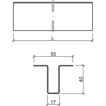 Ecophon HATTPROFIL PLUS CONNECT L = 576 MM