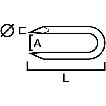 Gunnebo Fastening KRAMPA AZ VARMFÖRZINKAD UTVÄNDIG TRÄ 3,00X60MM 150ST